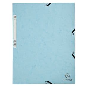 Picture 1 of Elastomap Exacompta Aquarel A4 3 kleppen 400gr glanskarton blauw