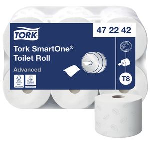 Picture 1 of Toiletpapier Tork T8 Advanced SmartOne 2-laags 207m wit 472242