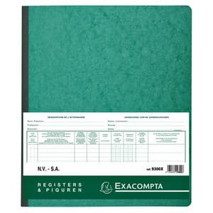 Picture 1 of Register Piqure aandeelhouder NV/SA 250x320mm 80vel groen