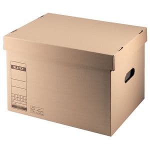 Picture 2 of Archief- en transportdoos met deksel Leitz Premium 335x280x440mm natuurbruin