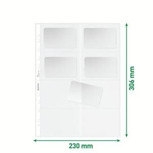 Picture 3 of Showtas Leitz Premium voor visitekaartjes copy safe PP A4 glashelder 10 stuks