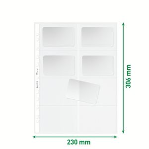 Picture 3 of Showtas Leitz Premium voor visitekaartjes copy safe PP A4 glashelder 10 stuks