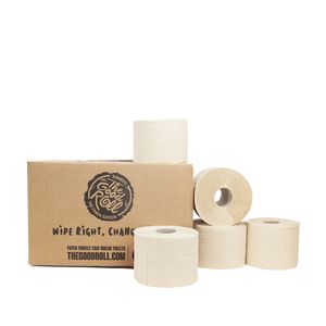 Picture 1 of Toiletpapier The Good Roll The Panda Edition Naked bamboe 3-laags 27x250 vel naturel