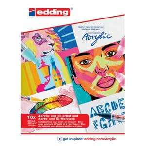 Picture 1 of Olie- en Acrylblok edding 30010 A4 10 vel 300 gram wit