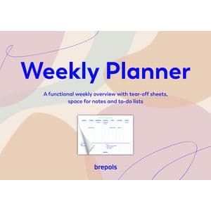 Picture 1 of Planner Brepols Weekly A4 7dagen/1pagina horizontaal assorti