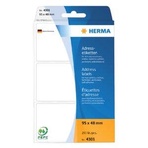 Picture 1 of Etiket HERMA adres 4301 95x48mm zig-zag 250 stuks