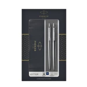 Picture 1 of Balpen en vulpotlood Parker Jotter stainless steel CT medium 2 stuks