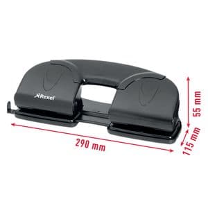 Picture 1 of Perforator Rexel V412 4-gaats 12 vel zwart