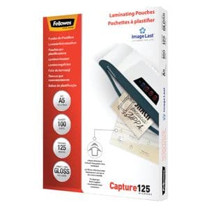 Picture 1 of Lamineerhoes Fellowes A5 2x125micron glans 100 stuks