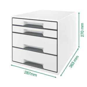 Picture 3 of Ladenblok Leitz WOW CUBE A4 maxi 4 laden wit/grijs