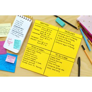 Picture 4 of Memoblok Post-it Super Sticky Big Notes BN11-EU geel 279x279mm 30 vel