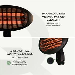 Picture 3 of Terrasverwarmer BRASQ PHW100 hangend elektrisch