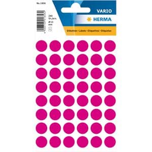 Picture 1 of Etiket HERMA 1856 rond 13mm roze 240 stuks
