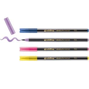 Picture 2 of Brushpen edding 1340 glitter assorti set à 4 stuks