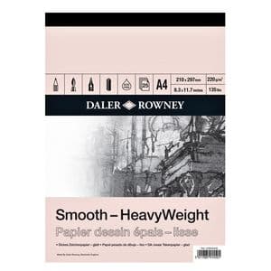 Picture 1 of Tekenpapier Daler-Rowney Smooth Heavyweight 220gr A4 natuurlijk wit