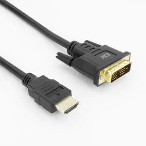 Picture 1 of Adapterkabel ACT HDMI-A male naar DVI-D male 1 meter