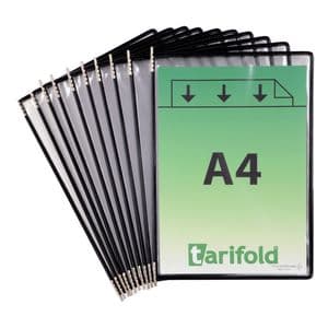 Picture 3 of Zichtpaneel Tarifold A4 verticaal zwart 10 stuks