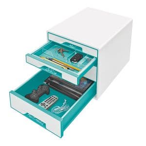 Picture 2 of Ladenblok Leitz WOW 4 laden wit/ijsblauw