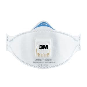 Picture 3 of Stofmasker 3M Aura voor schuren 9322 FFP2 met ventiel 2 stuks