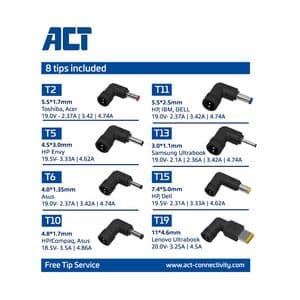 Picture 6 of Laptop Oplader ACT Compact universeel 65W