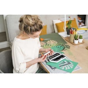 Picture 4 of Precisiemes Fiskars Medium Duty set à 12 mesbladen wit