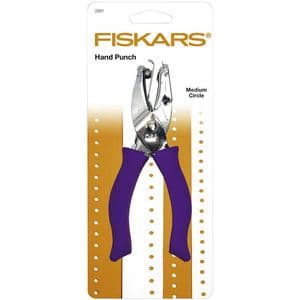 Picture 1 of Handpuncher Fiskars M circle 1/8" met SoftGrip paars