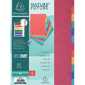 Picture 2 of Tabbladen Exacompta 225x297mm 11-gaats 12-delig glanskarton