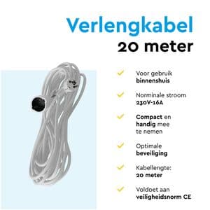 Picture 4 of Verlengkabel BRASQ 20m wit