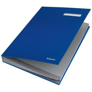 Picture 1 of Vloeiboek Esselte karton 20 tabbladen blauw