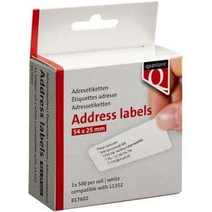 Picture 1 of Labeletiket Quantore 11352 54x25mm adres wit 500 stuks