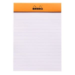 Picture 2 of Schrijfblok Rhodia A6 lijn 80 vel 80gr oranje