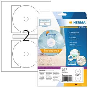 Picture 1 of Etiket HERMA 5115 CD 116mm wit 50 stuks
