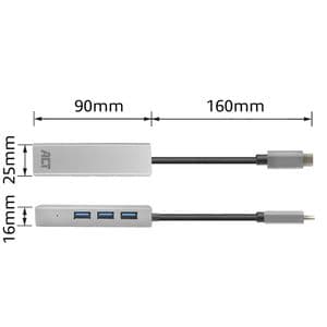 Picture 6 of Hub ACT USB-C 3.0 3x USB-A Gigabit ethernet