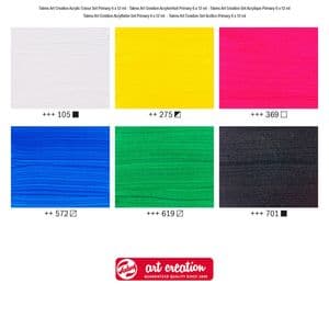 Picture 2 of Acrylverf Talens Art Creation Primary assorti 6 tubes à 12ml