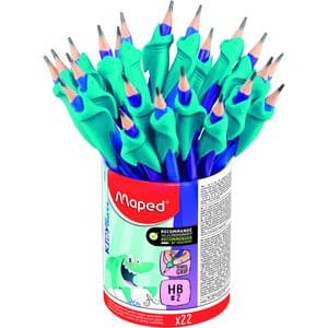 Picture 1 of Potlood Maped Kidy Learn met gomtop en vingerhulp blauw