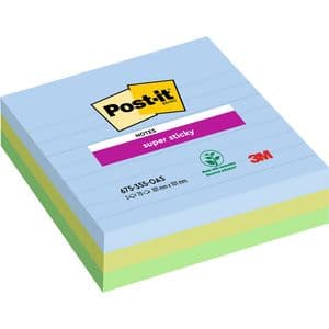 Picture 1 of Memoblok Post-it 675-3 Super Sticky 101x101mm Oasis 3 stuks