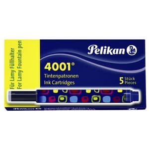 Picture 1 of Inktpatroon Pelikan 4001 voor Lamy vulpen blauw doosje à 5 stuks