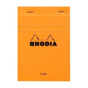 Picture 1 of Schrijfblok Rhodia A6 lijn 80 vel 80gr oranje