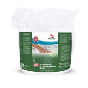Picture 1 of Desinfectiedoekjes Dreumex Disinfectant & Cleaning navulling 800 stuks wit