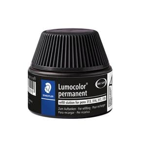 Picture 1 of Viltstiftvulling Staedtler Lumocolor permanent 15ml zwart