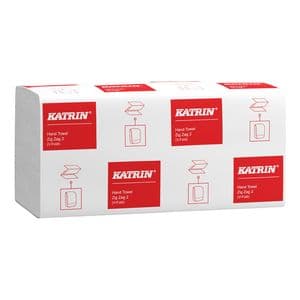 Picture 1 of Handdoek Katrin z-vouw 2-laags 244x230mm 20x200 vel wit 35588