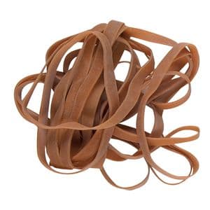 Picture 1 of Elastiek Standard Rubber Bands 64 90x5mm 100gr 85 stuks bruin