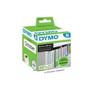 Picture 1 of Etiket Dymo LabelWriter naamkaart ordner 59x190mm 1 rol á 110 stuks wit