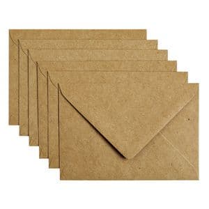 Picture 1 of Envelop Papicolor C6 114x162mm kraft bruin pak à 6 stuks