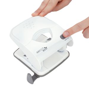 Picture 3 of Perforator Rapesco Germ-Savvy Less Effort Eco X5-40ps antibacterieel 2-gaats wit