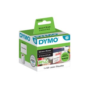 Picture 1 of Etiket Dymo LabelWriter multifunctioneel 54x70mm 1 rol á 320 stuks wit