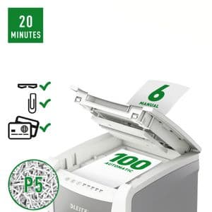 Picture 2 of Papiervernietiger Leitz IQ Auto+ Small Office 100 P5 snippers 2x15mm