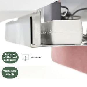 Picture 4 of Kabelgoot BRASQ verstelbaar 75-150cm CT100 zilver