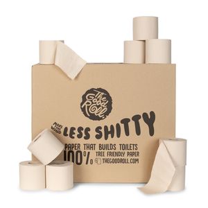 Picture 1 of Toiletpapier The Good Roll The Panda Edition Naked bamboe 2-laags 24x300 vel naturel