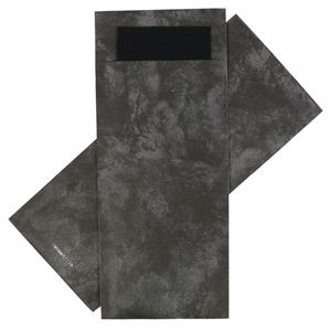 Picture 1 of Bestekzakje IEZZY 190x85mm antraciet gemarmerd met zwart servet 500st
